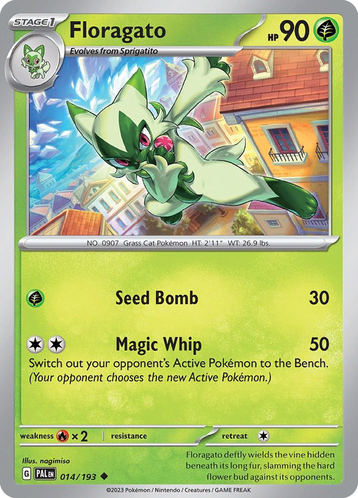 Floragato 014/193 Paldea Evolved Pokemon Reverse Holo Uncommon NM