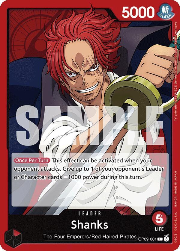 Shanks (001) OP09-001 Emperors in the New World One Piece Leader