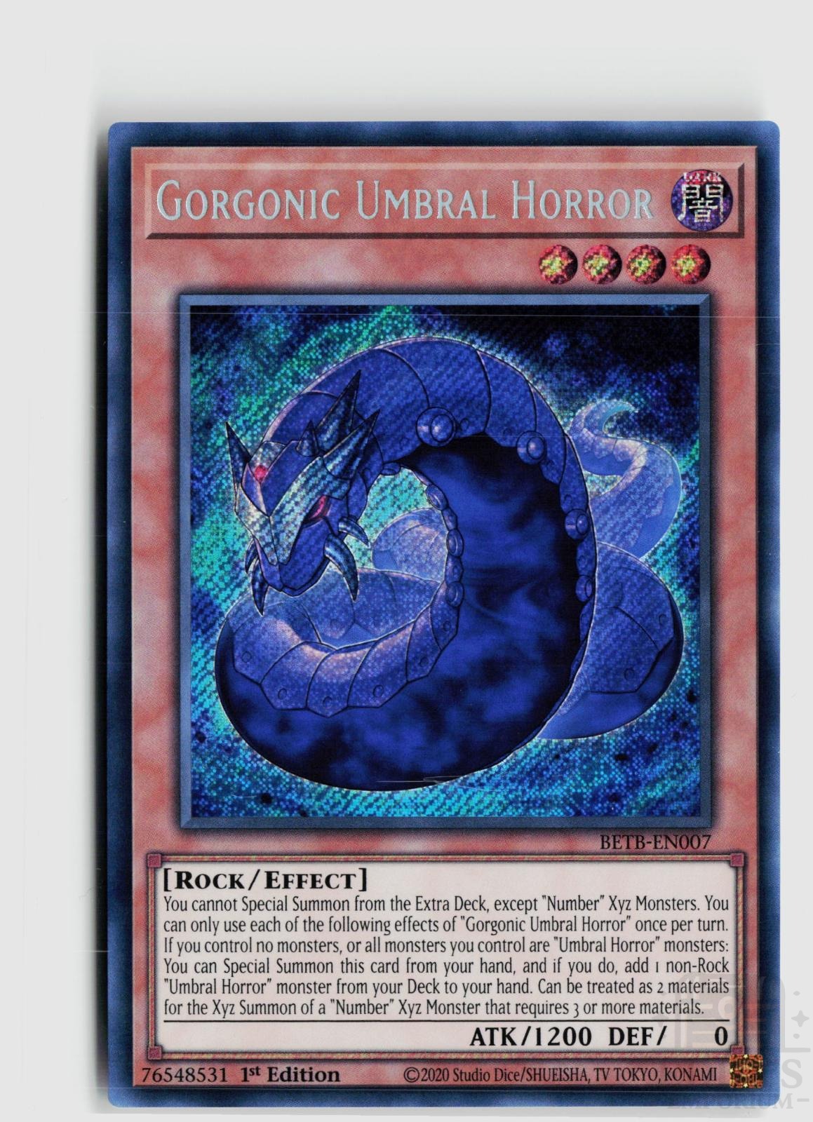 Gorgonic Umbral Horror BETB-EN007 Beyond the Brave Yu-Gi-Oh 1st Edition NM