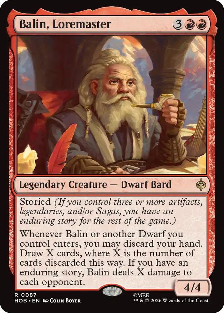 Balin, Loremaster 87 The Hobbit Magic: The Gathering Rare