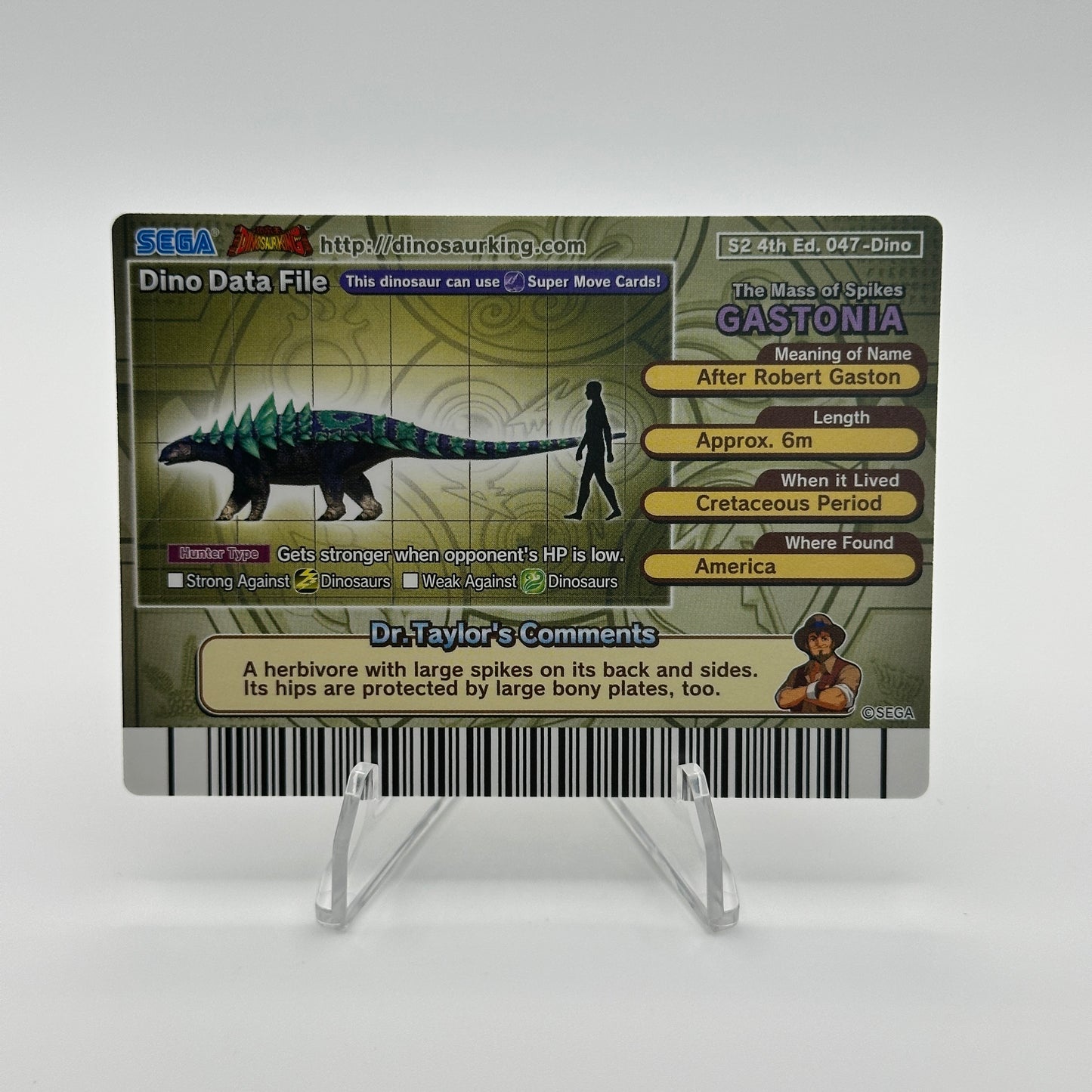 Gastonia - 047-Dino - SEGA Dinosaur King S2 4th Edition