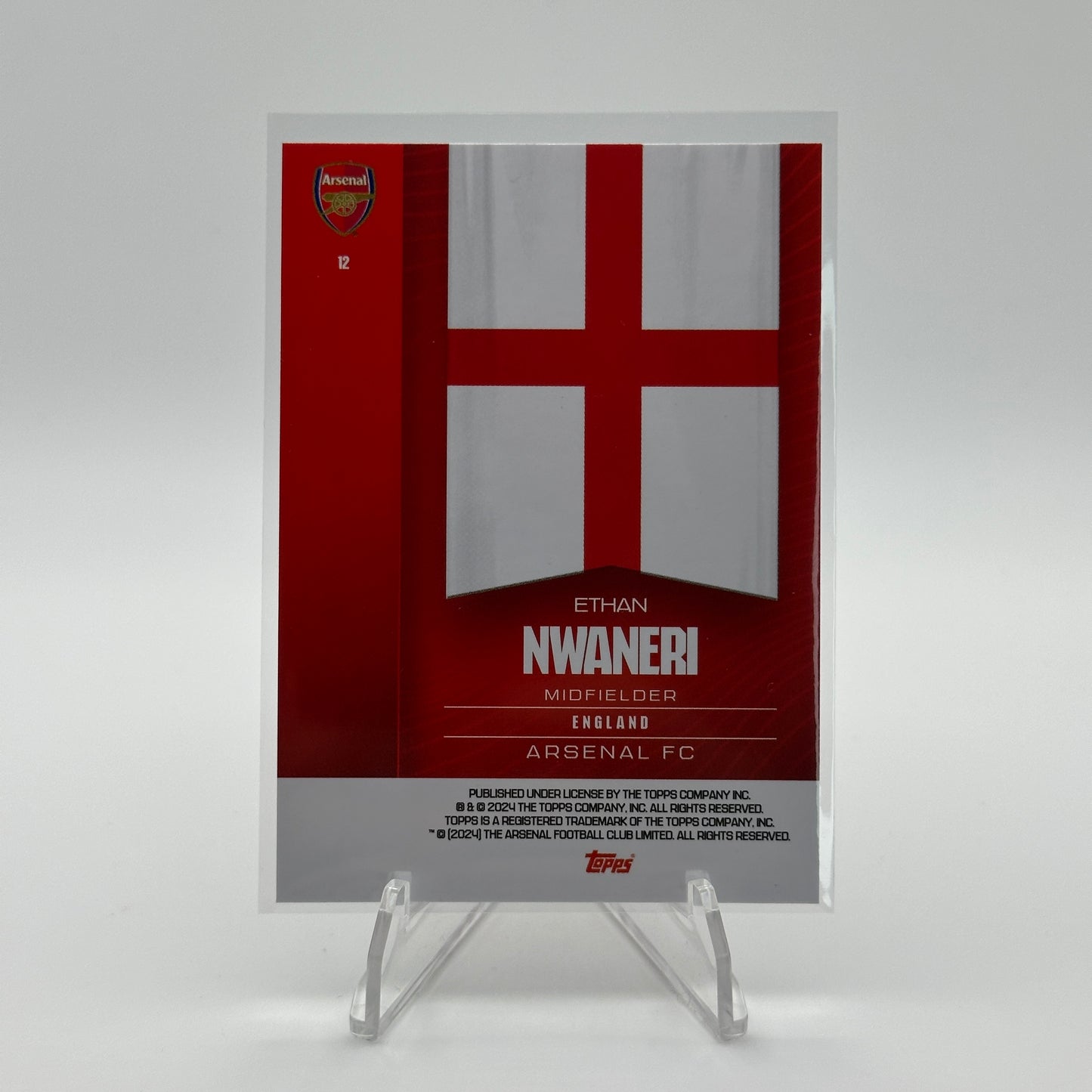 Ethan Nwaneri - 12 (Rookie) - Topps Arsenal Fan Set 24/25