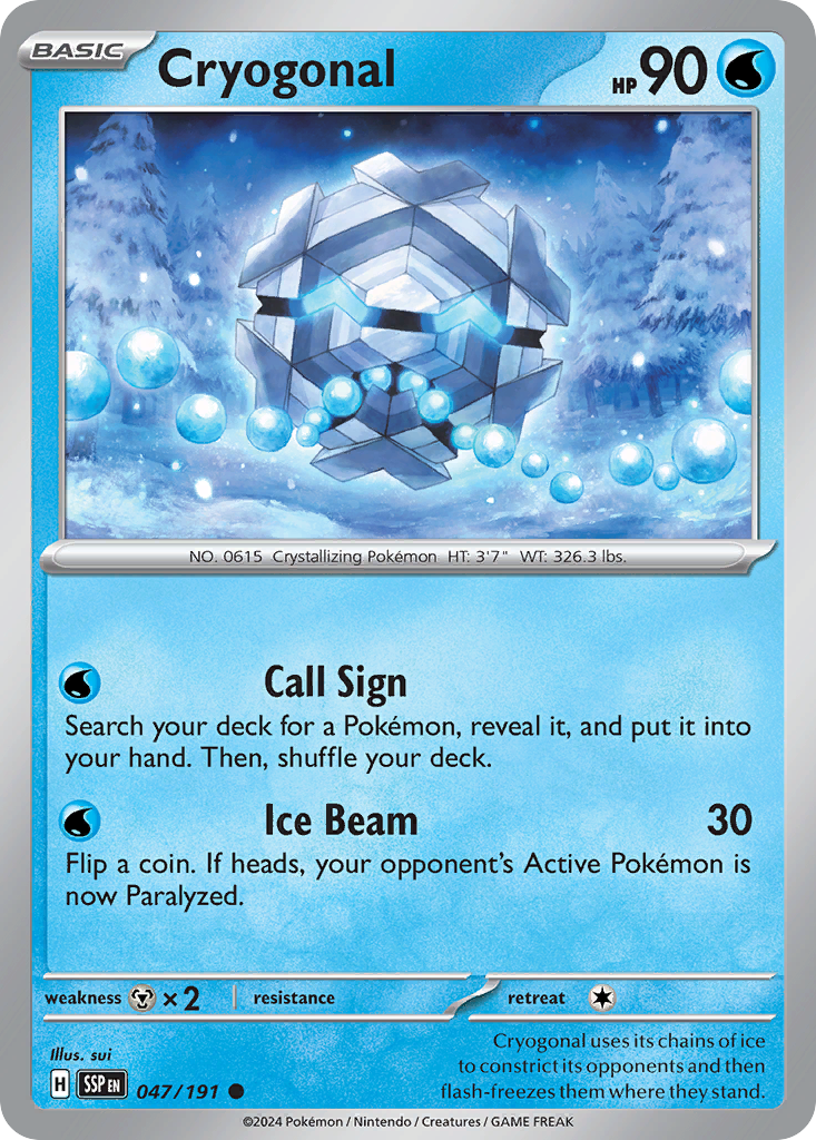 Cryogonal 047/191 Surging Sparks Pokemon Reverse Holo