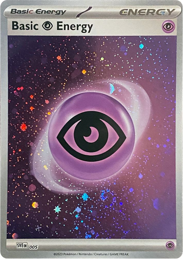 Basic Psychic Energy (Cosmos Holo) 005 SVE: Scarlet & Violet Energies Pokemon NM