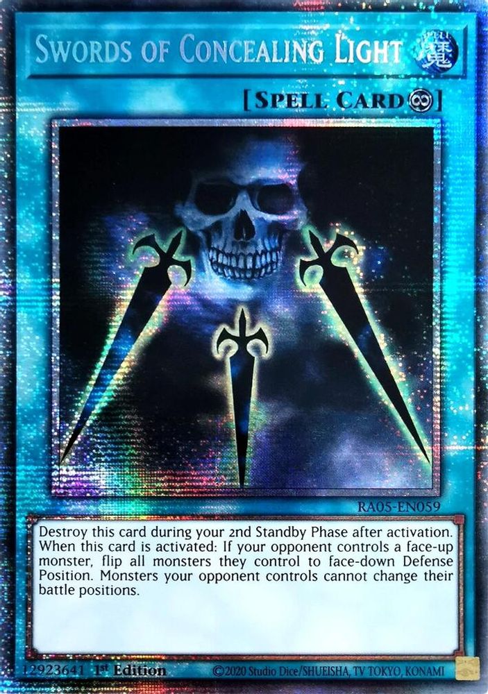 Swords of Concealing Light (Starlight Rare) RA05-EN059 Yu-Gi-Oh Rarity Collection 5