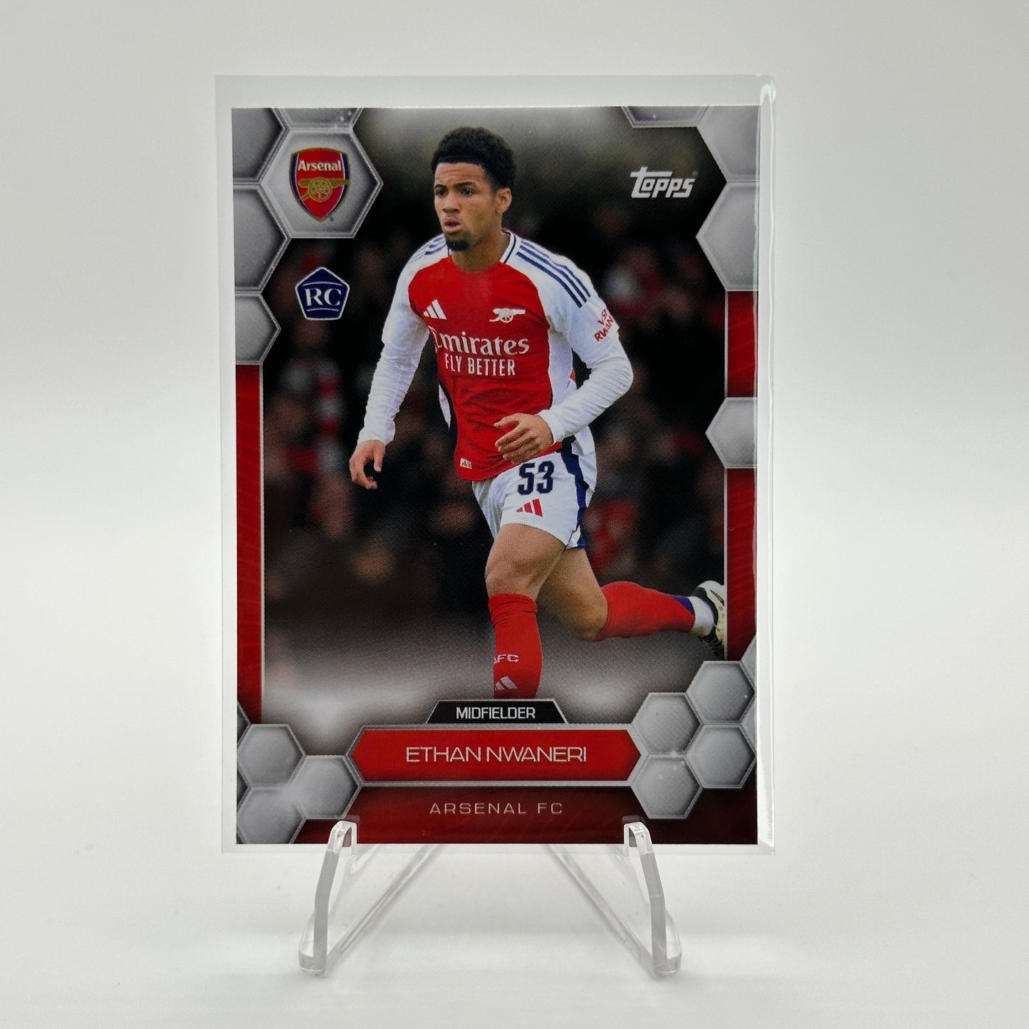 Ethan Nwaneri - 12 (Rookie) - Topps Arsenal Fan Set 24/25