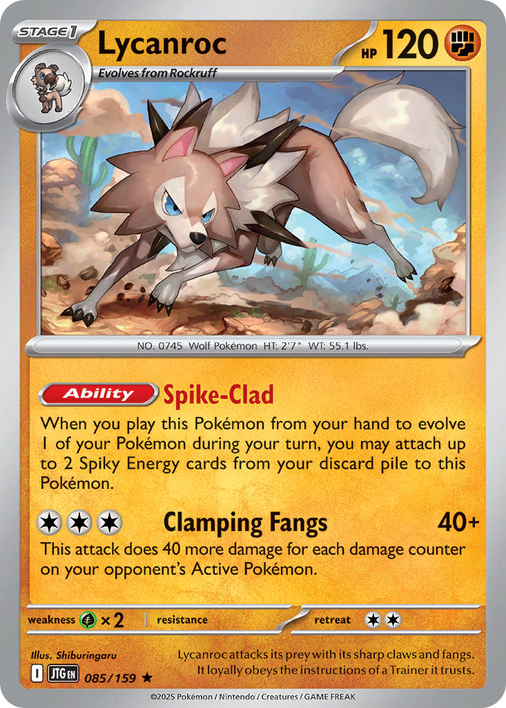 Lycanroc 085/159 Journey Together Pokemon Holo