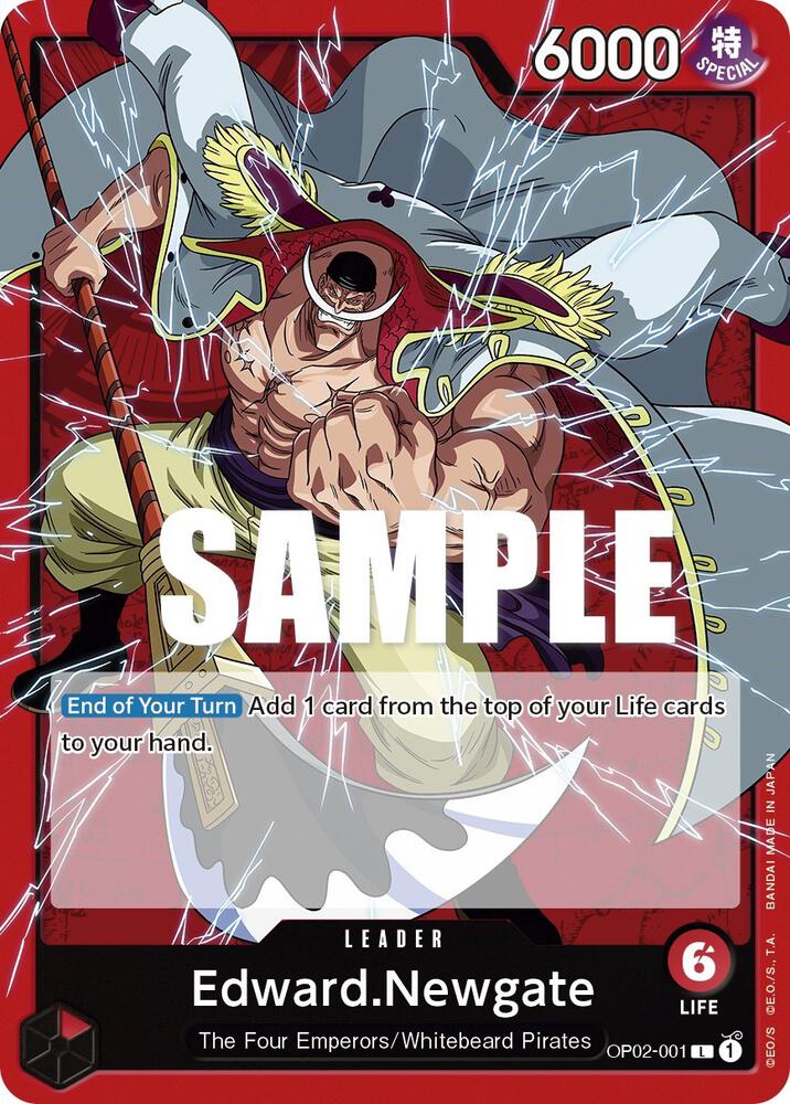 Edward.Newgate (001) OP02-001 Paramount War One Piece Leader