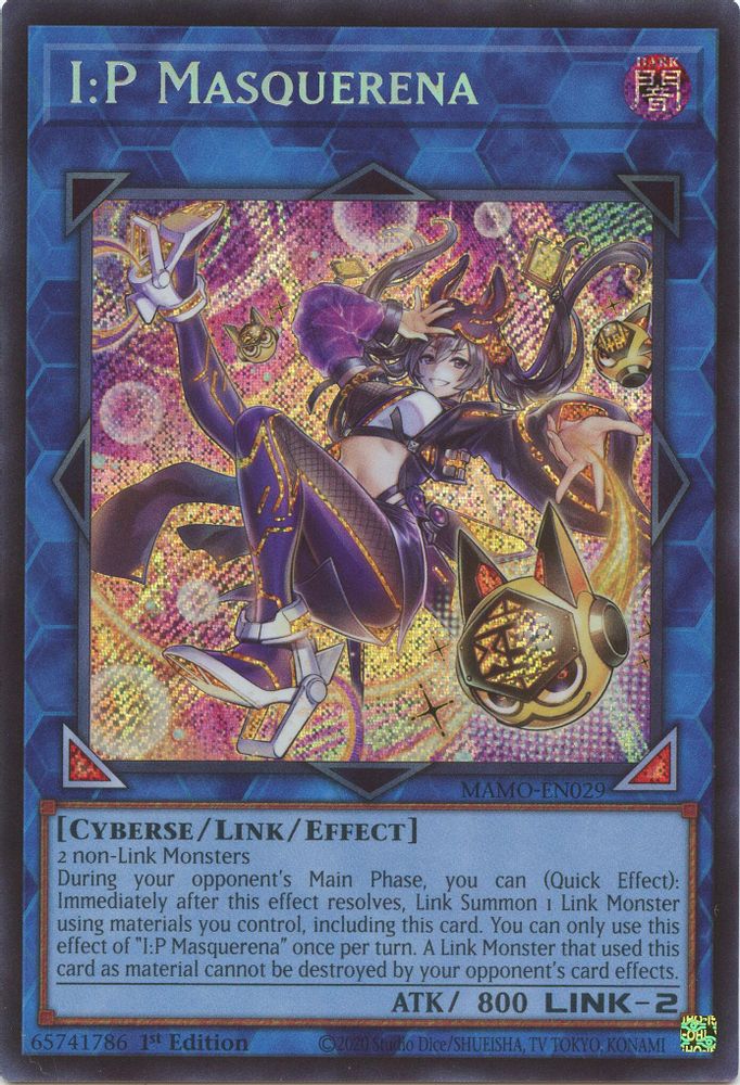 I:P Masquerena (Secret Rare) MAMO-EN029 Magnificent Monsters Yu-Gi-Oh 1st Edition NM