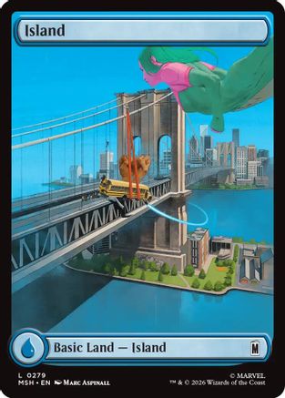Island (0279) 279 Magic: The Gathering Marvel Super Heroes