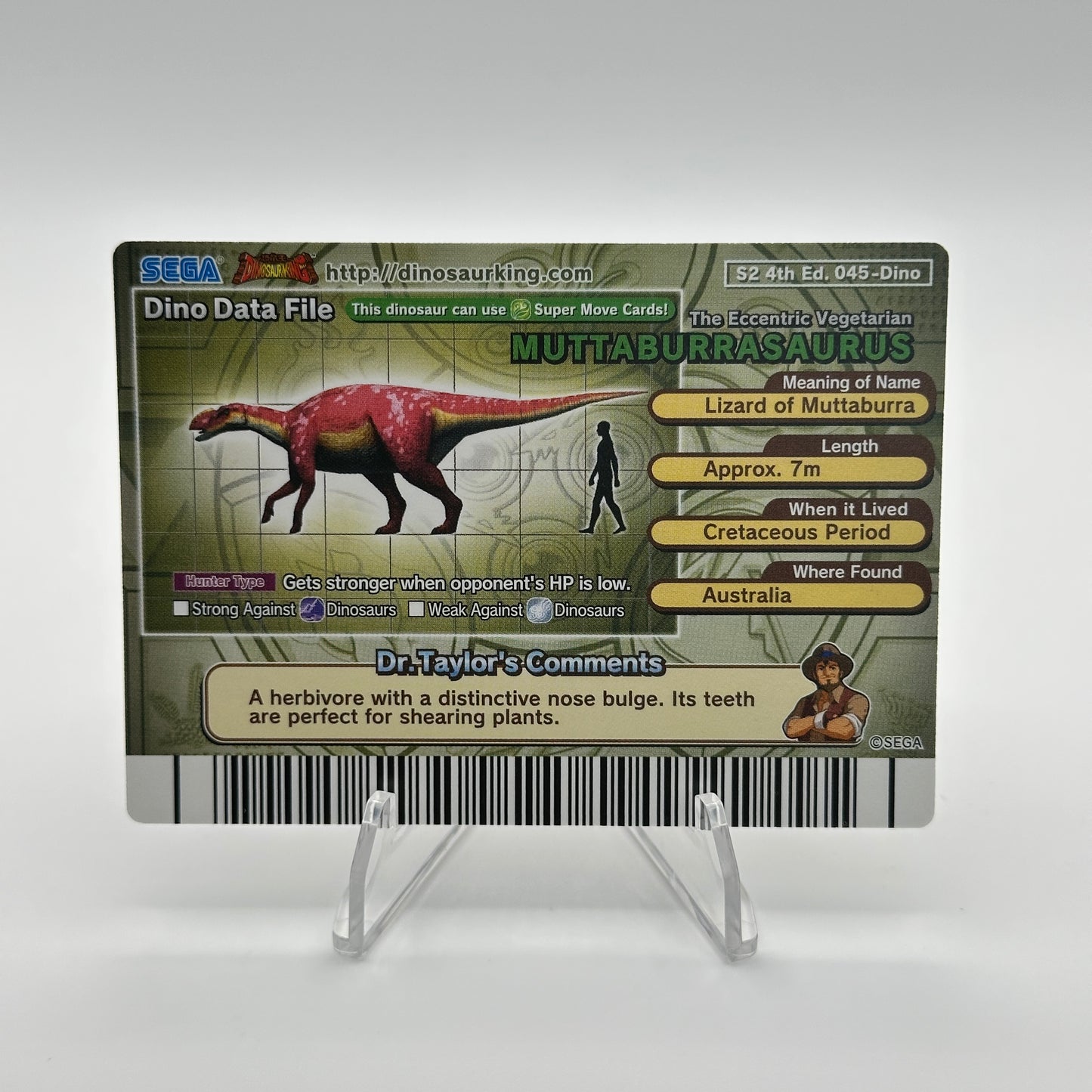 Muttaburrasaurus - 045-Dino - SEGA Dinosaur King S2 4th Edition