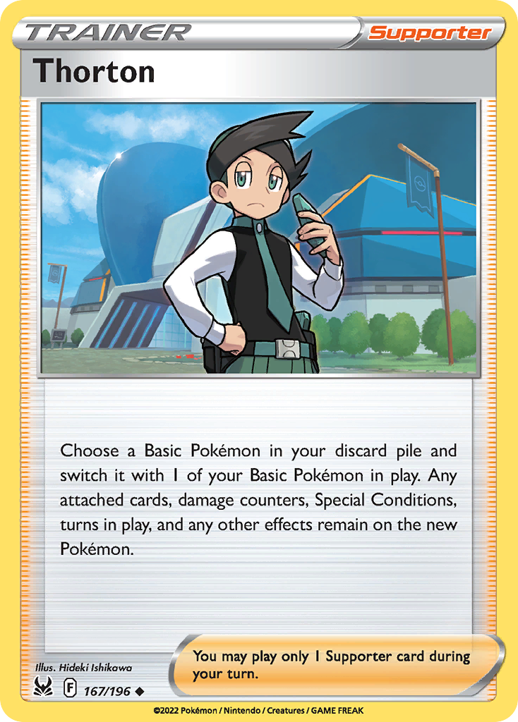 Thorton 167/196 Lost Origin Pokemon Reverse Holo Uncommon NM