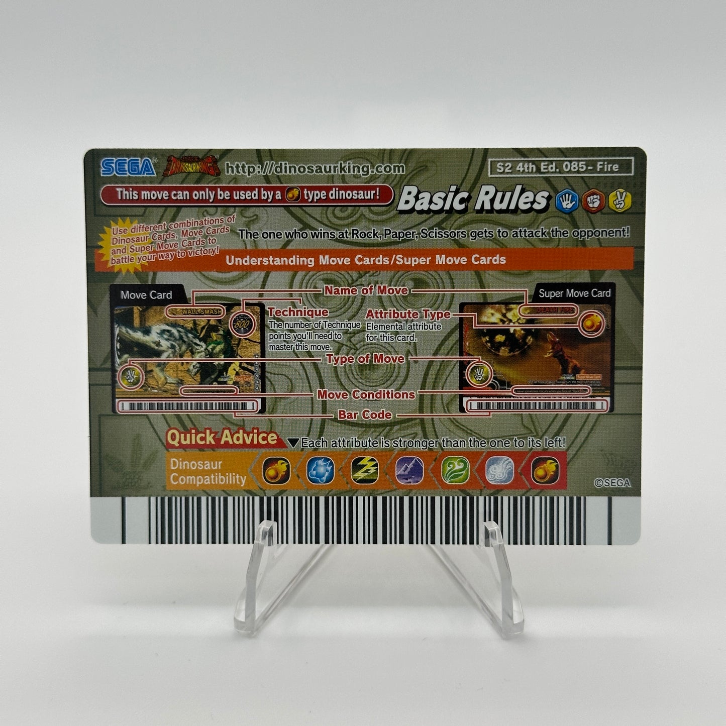 Death Fire - 085-Fire - SEGA Dinosaur King S2 4th Edition Holo