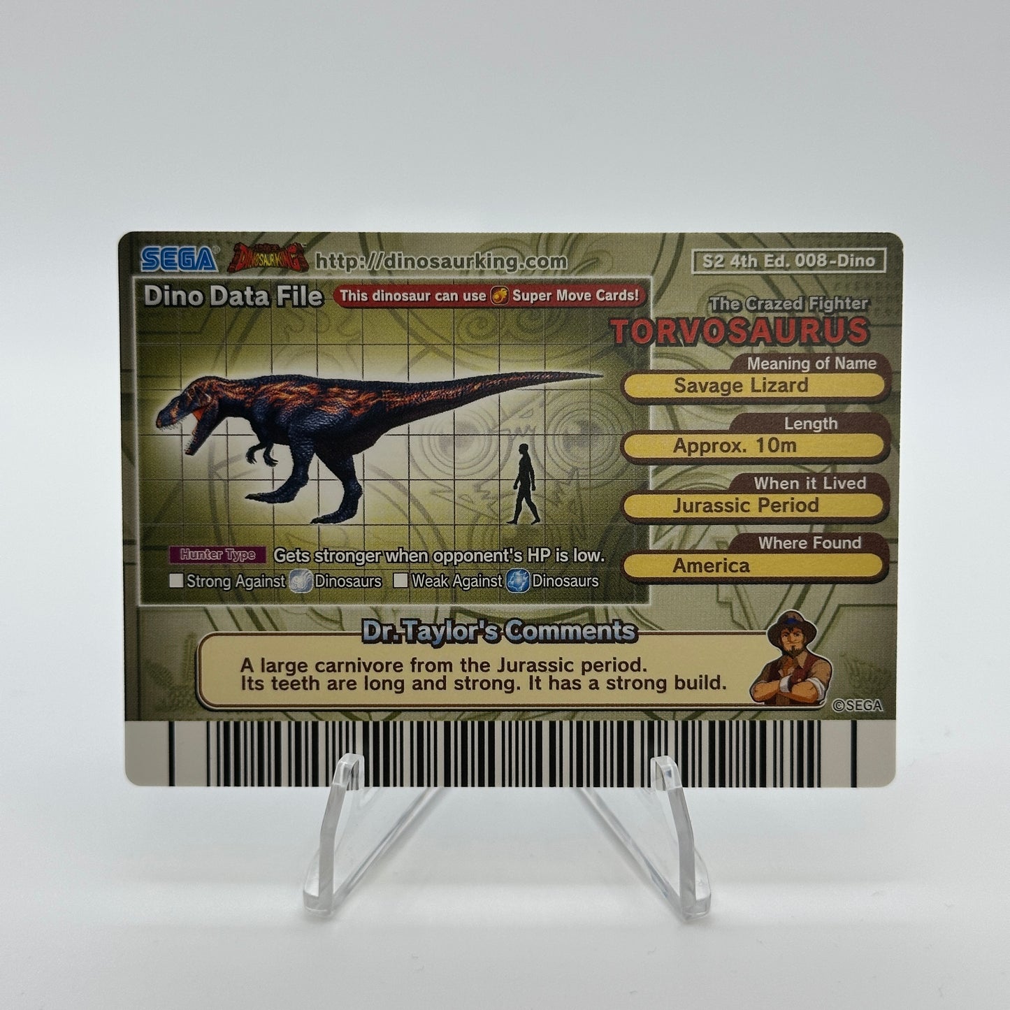 Torvosaurus - 008-Dino - SEGA Dinosaur King S2 4th Edition
