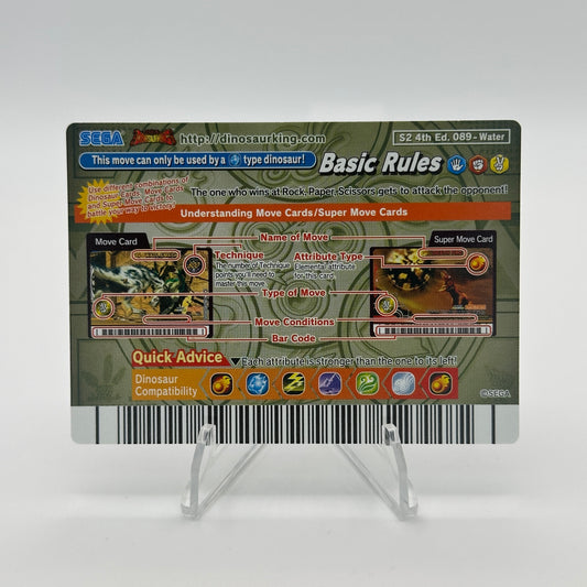 Shock Wave - 089-Water - SEGA Dinosaur King S2 4th Edition Holo