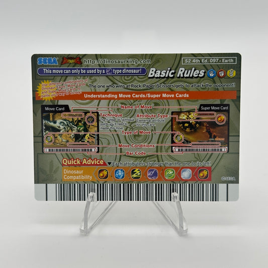 Mole Attack - 097-Earth - SEGA Dinosaur King S2 4th Edition Holo