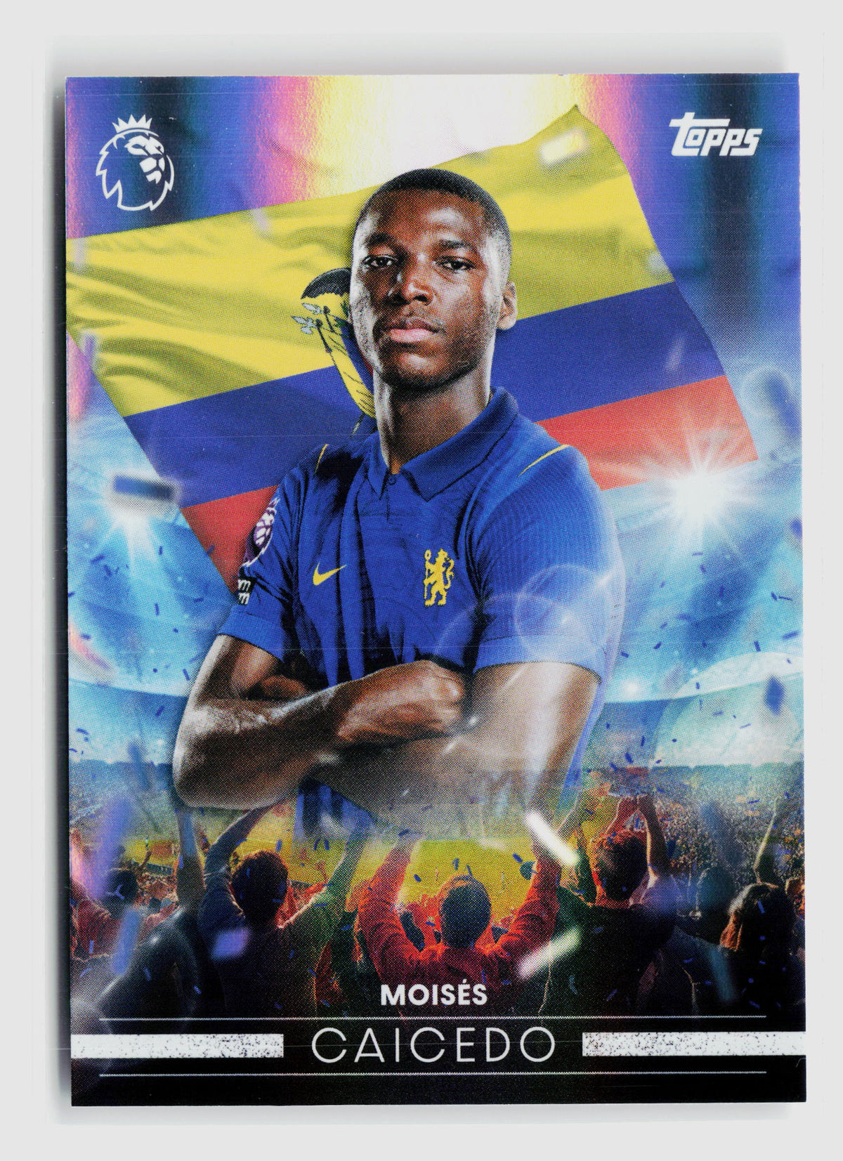 Moisés Caicedo - Chelsea - Flying The Flag - Topps Premier League 26/27 #FF 9