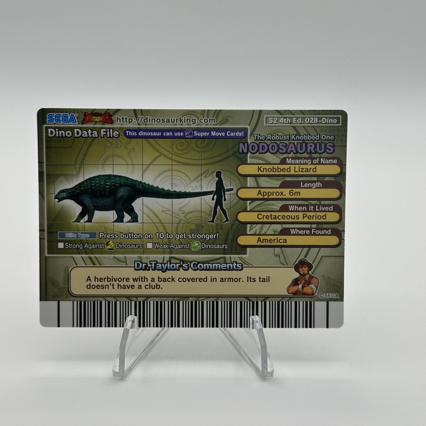 Nodosaurus - 028-Dino - SEGA Dinosaur King S2 4th Edition