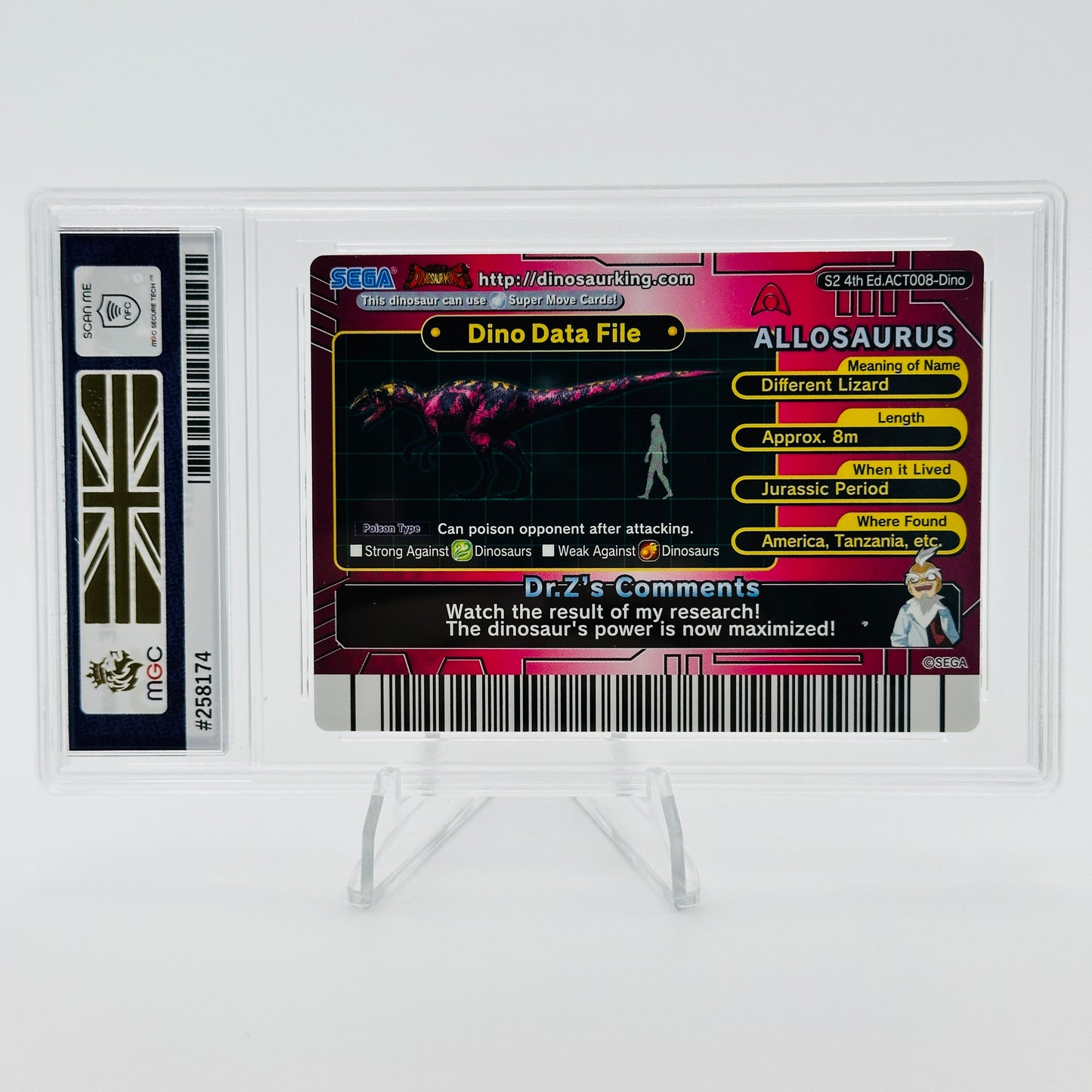 Allosaurus (Super Alpha) - ACT008 - Dinosaur King Arcade - MGC 10