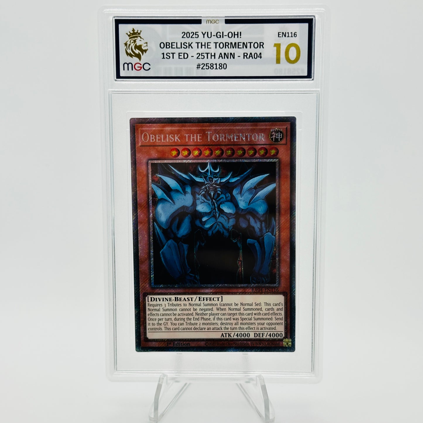 Obelisk The Tormentor (Plat 1st Ed) - RA04-EN116 - QC Stampede - MGC 10
