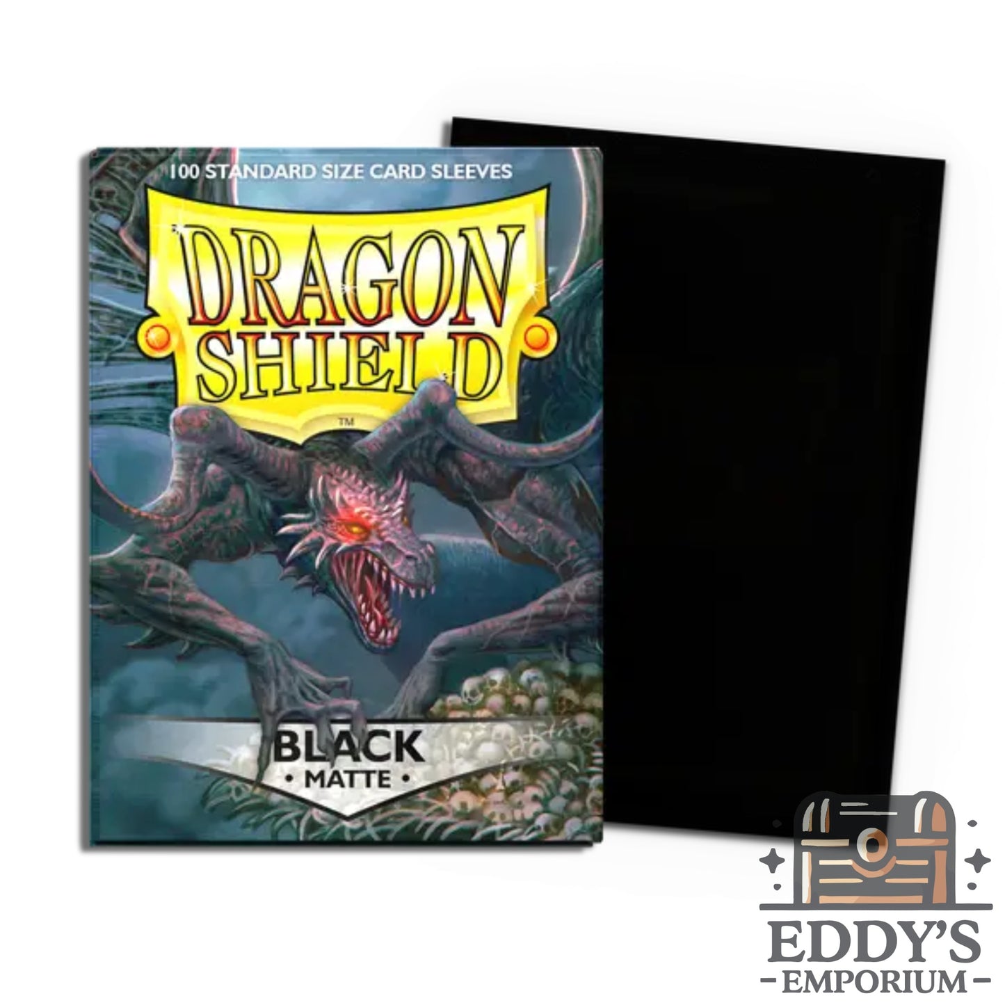 Dragon Shield - Standard Size Matte Sleeves 100pk - Black