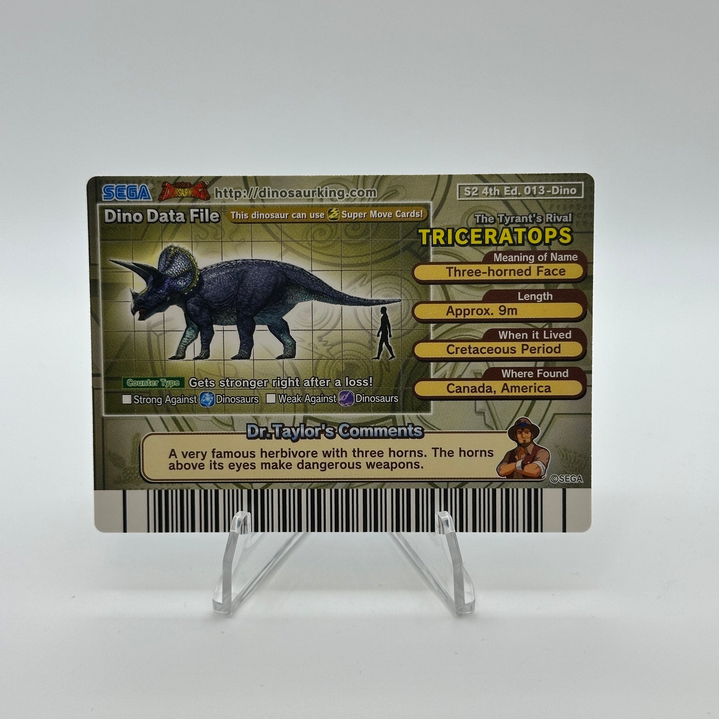 Triceratops - 013-Dino - SEGA Dinosaur King S2 4th Edition