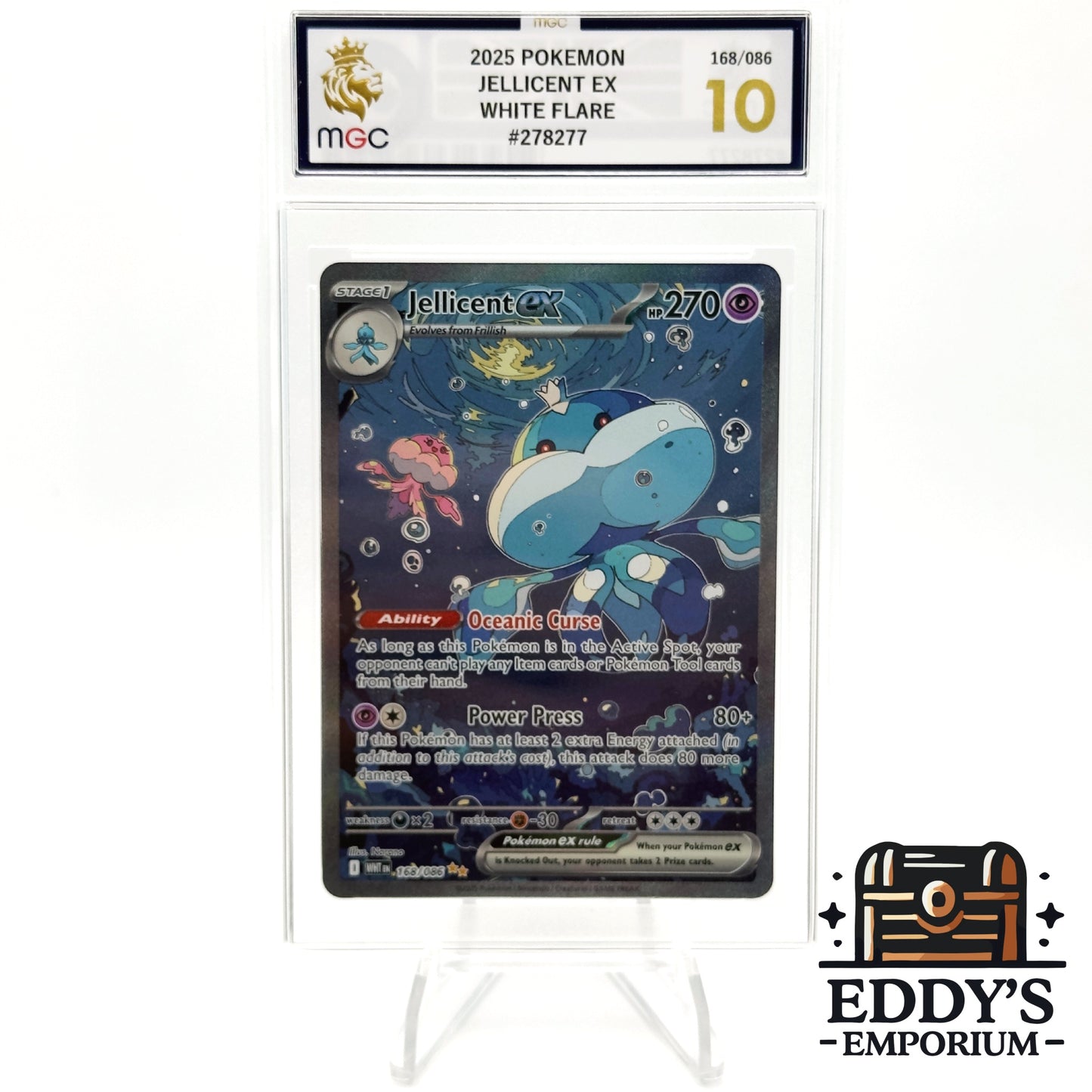 Jellicent ex - 168/086 - Special Illustration Rare - White Flare - MGC 10