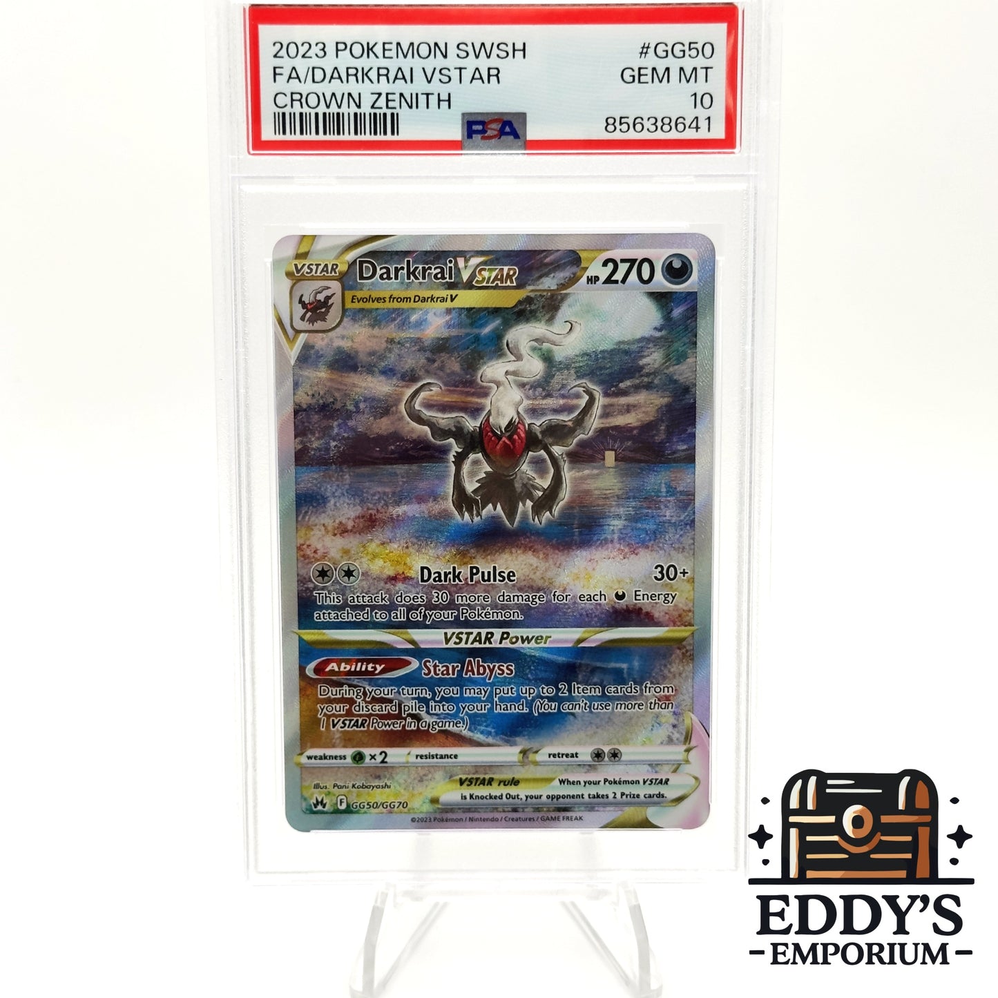 Darkrai VSTAR - GG50/GG70 - Galarian Gallery - Crown Zenith - PSA 10