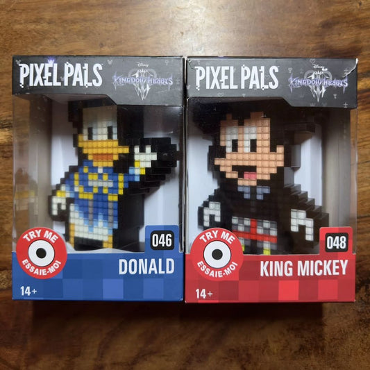 King Mickey 048 & Donald 046 - Pixel Pals, Kingdom Hearts - Used, Boxed