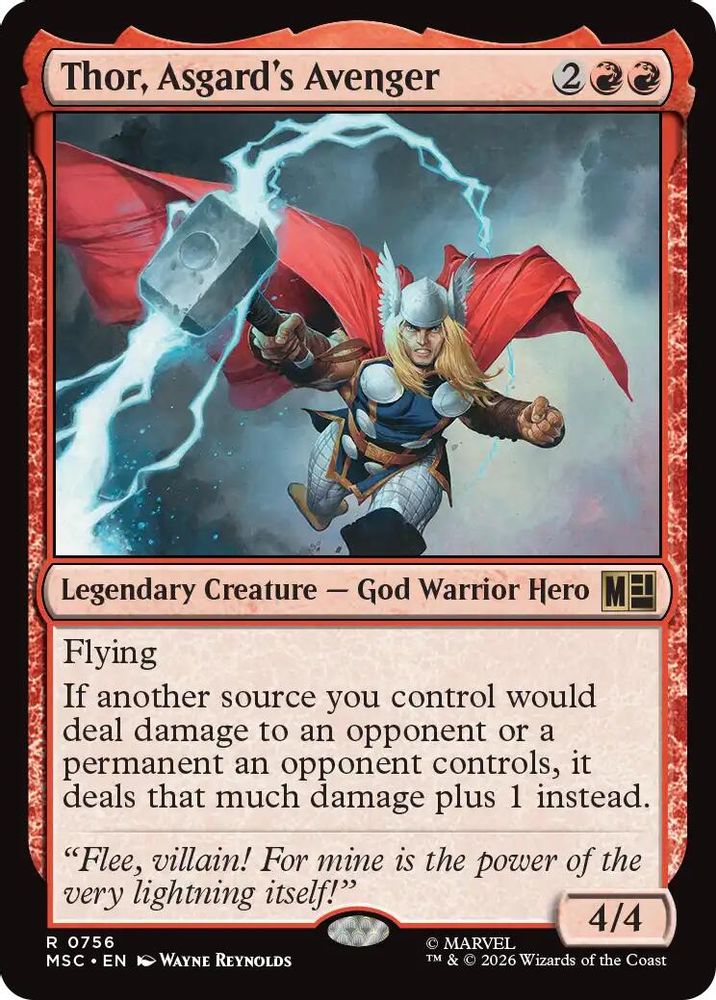Thor, Asgard's Avenger 756 Commander: Marvel Super Heroes Magic: The Gathering