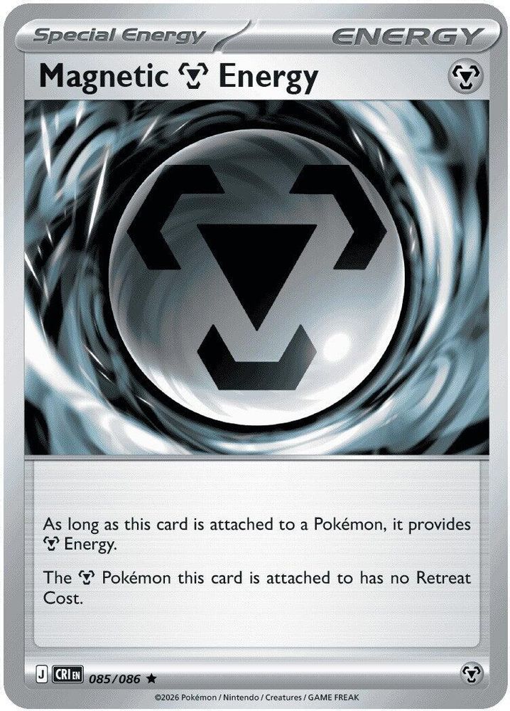 Magnetic M Energy 085/086 Chaos Rising Pokemon Holo Rare NM