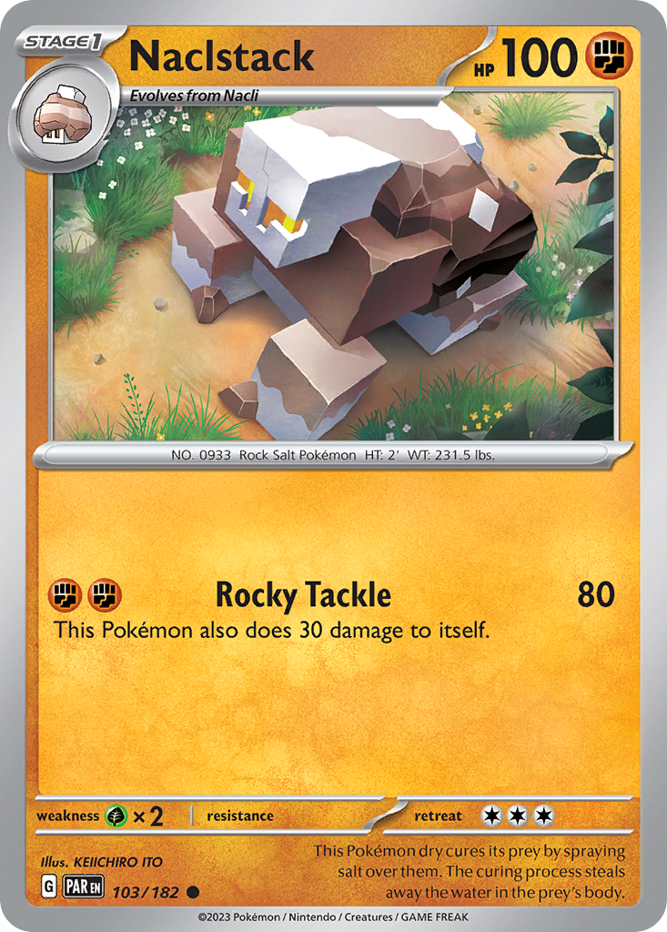 Naclstack 103/182 Paradox Rift Pokemon Reverse Holo Common NM