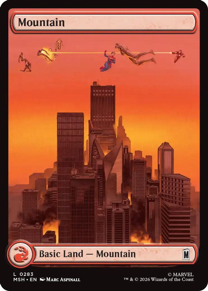 Mountain (0283) 283 Marvel Super Heroes Magic: The Gathering Foil