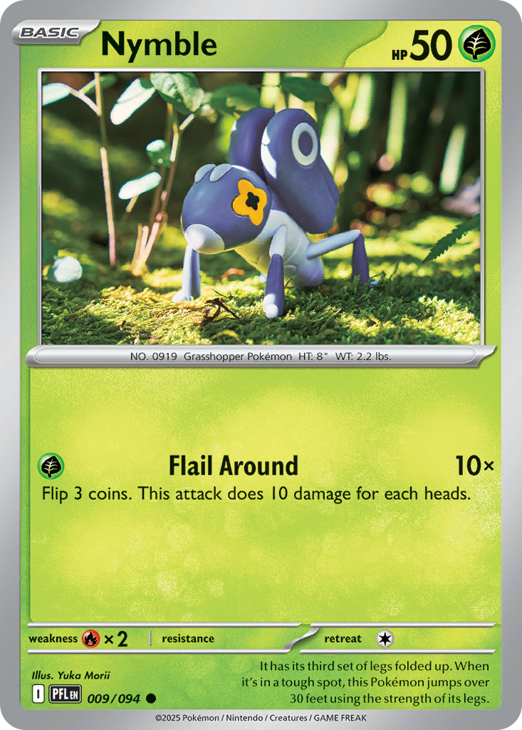 Nymble 009/094 Phantasmal Flames Pokemon Reverse Holo