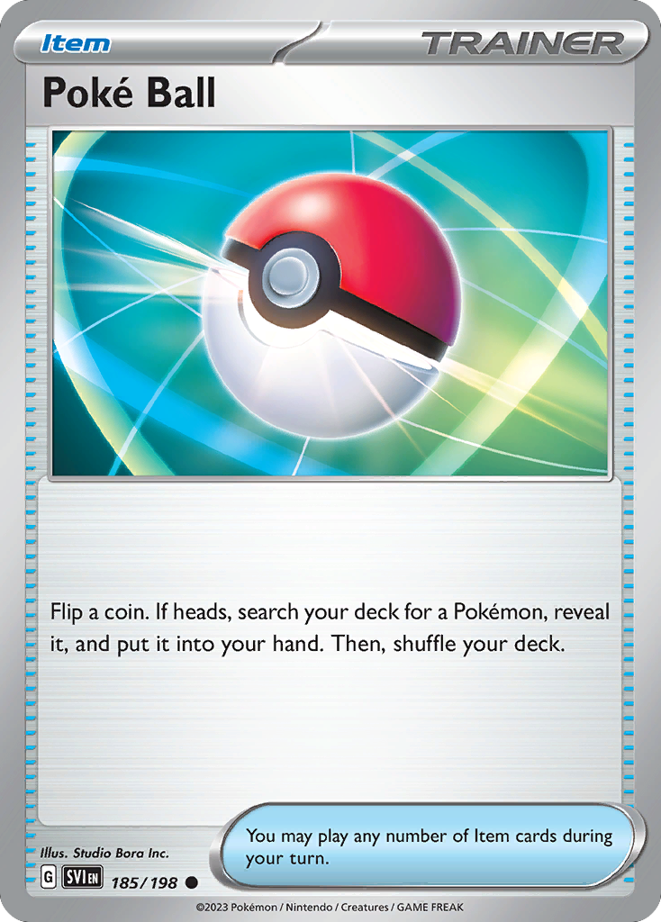 Poke Ball 185/198 Scarlet & Violet Pokemon Reverse Holo Common NM