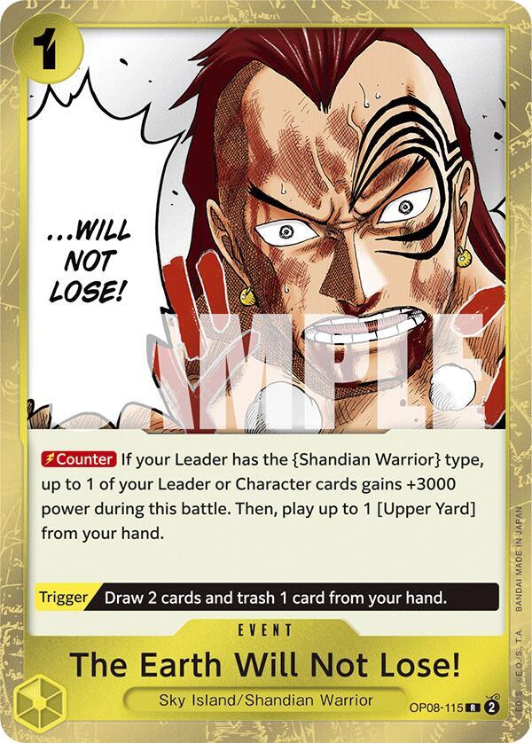 The Earth Will Not Lose! OP08-115 Two Legends One Piece Foil Rare