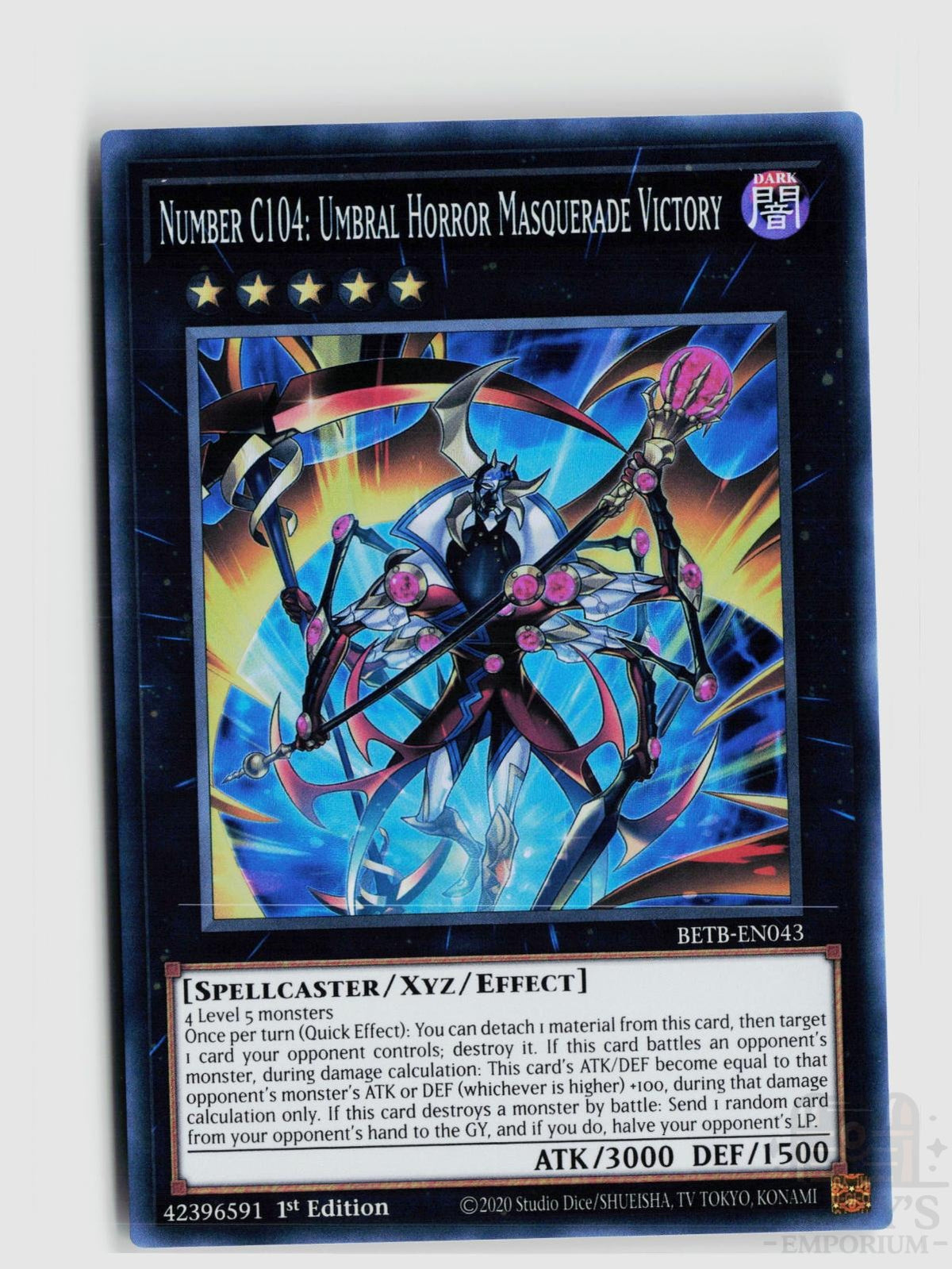 Number C104: Umbral Horror Masquerade Victory BETB-EN043 Beyond the Brave Yu-Gi-Oh 1st Edition NM