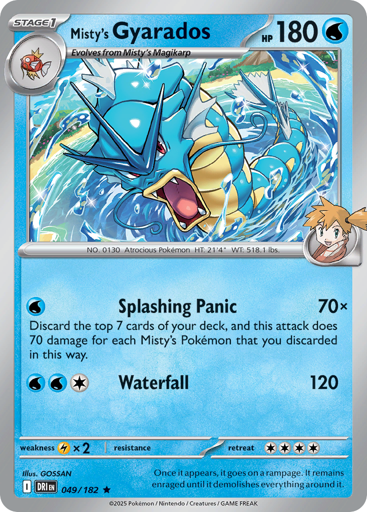 Misty's Gyarados 049/182 Destined Rivals Pokemon Holo