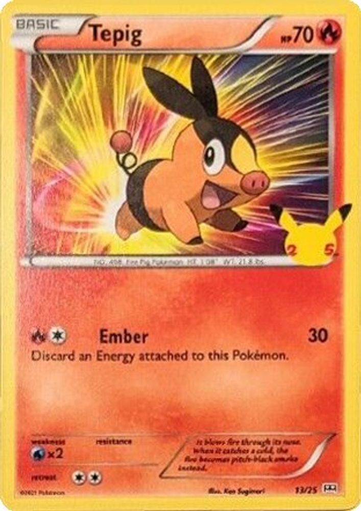 Tepig 013/025 McDonald's 25th Anniversary Promos Pokemon Holo Promo