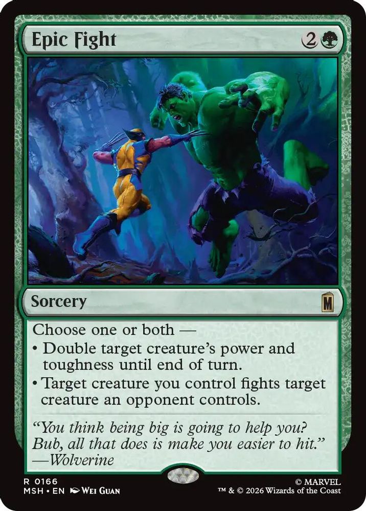 Epic Fight 166 Marvel Super Heroes Magic: The Gathering Rare