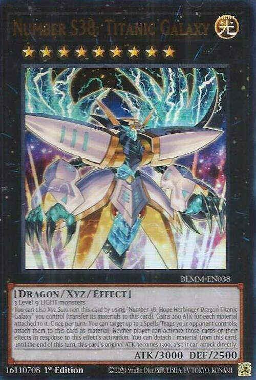 Number S38: Titanic Galaxy BLMM-EN038 Battles of Legend: Monster Mayhem Yu-Gi-Oh 1st Edition NM