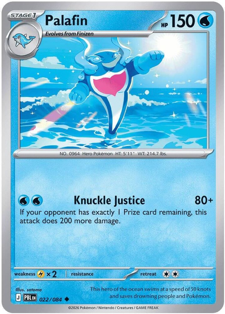 Palafin 022/084 Pitch Black Pokemon Reverse Holo