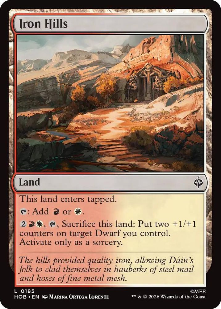 Iron Hills 185 The Hobbit Magic: The Gathering Foil Land