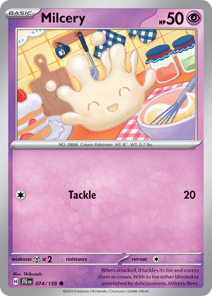 Milcery 074/159 Journey Together Pokemon Reverse Holo Common NM