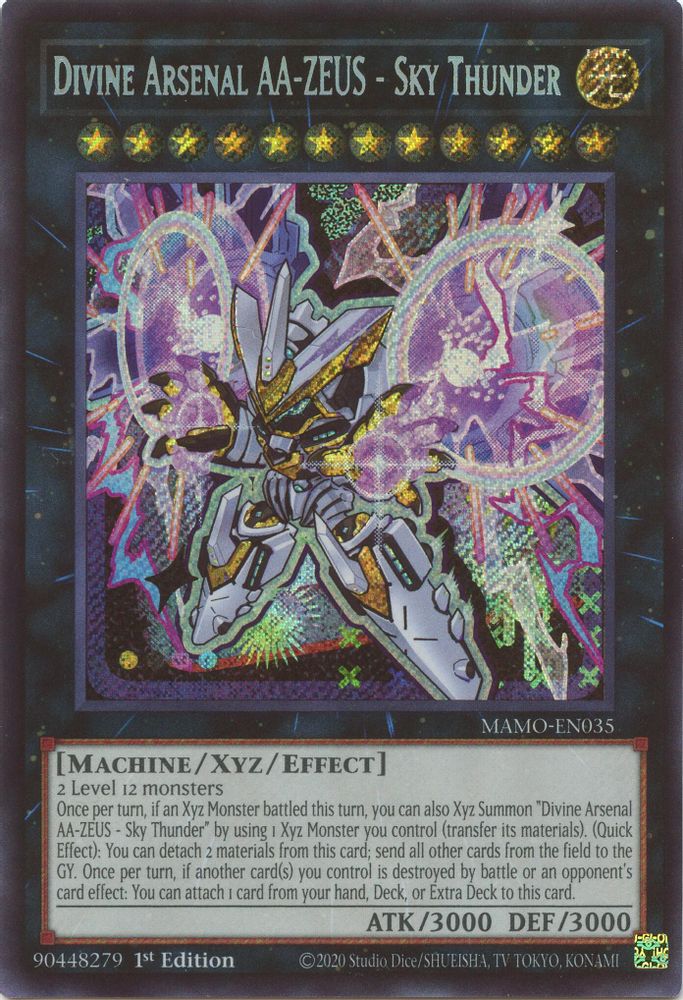 Divine Arsenal AA-ZEUS - Sky Thunder (Secret Rare) MAMO-EN035 Magnificent Monsters Yu-Gi-Oh 1st Edition NM