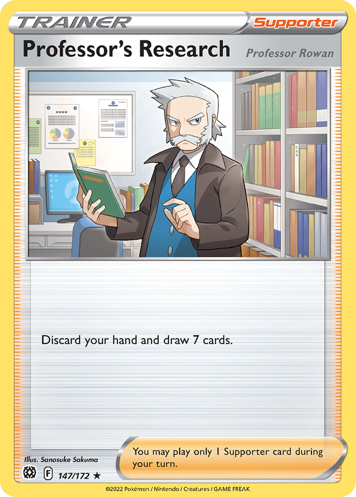 Professor's Research 147/172 Brilliant Stars Pokemon Holo Rare NM