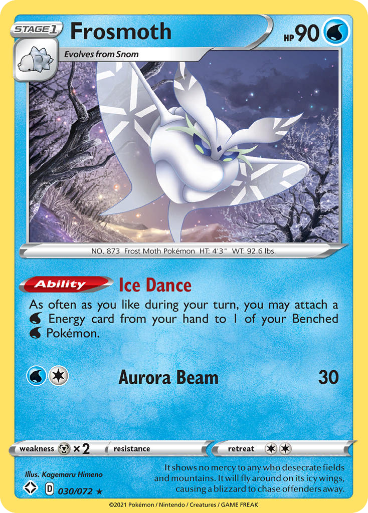 Frosmoth 030/072 Shining Fates Pokemon Holo Rare NM