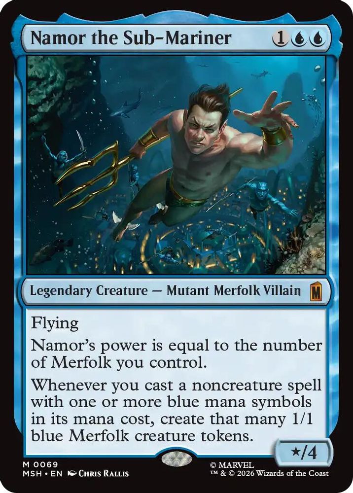 Namor the Sub-Mariner 69 Marvel Super Heroes Magic: The Gathering Mythic