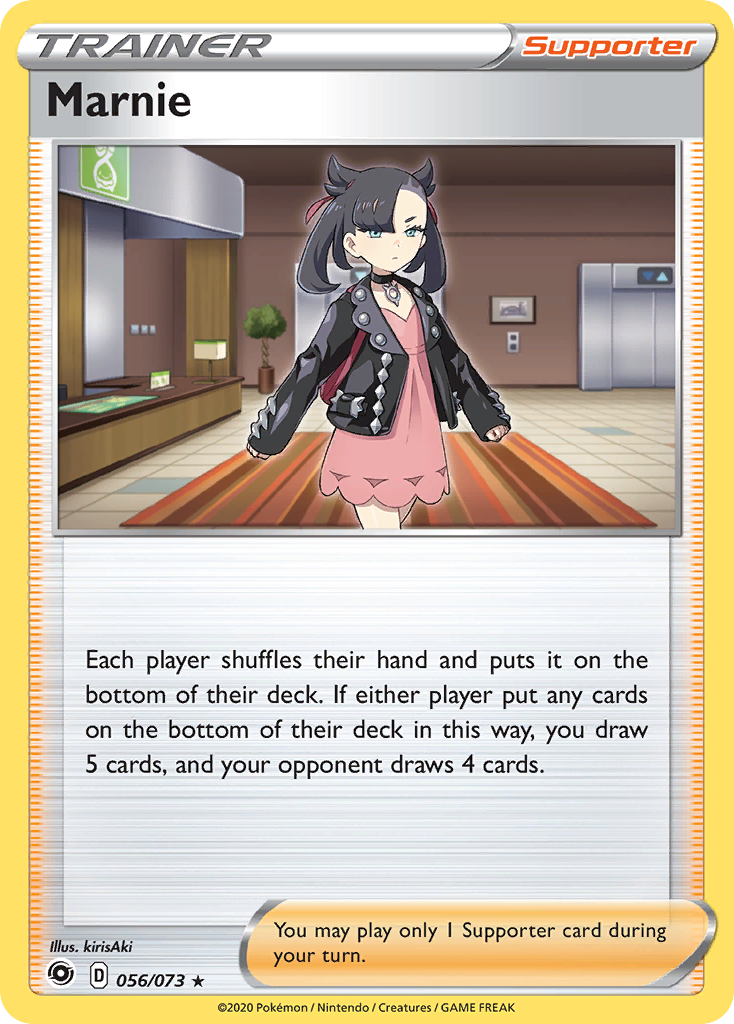 Marnie 056/073 Champion's Path Pokemon Holo Rare NM