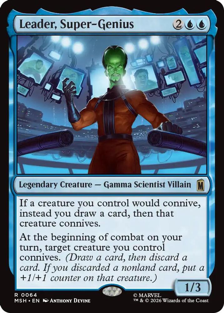 Leader, Super-Genius 64 Marvel Super Heroes Magic: The Gathering